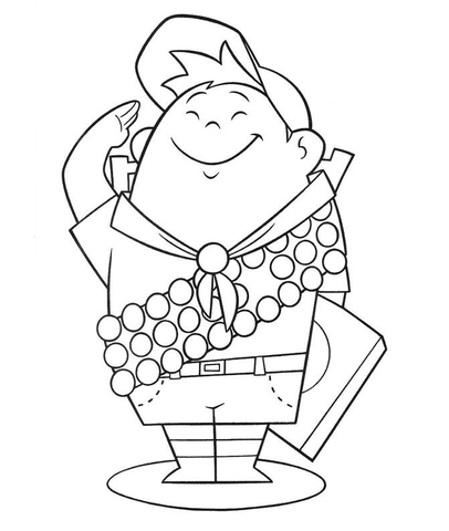 Russell, 8 Year Old Wilderness Explorer Coloring Page